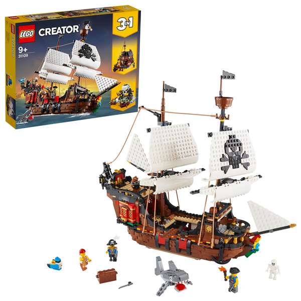 LEGO Creator 31109 Barco Pirata de Juguete para Niños y Niñas con Temática Pirata y Accesorios LEGO Creator 31109 Barco Pirata de Juguete para Niños y Niñas con Temática Pirata y Accesorios