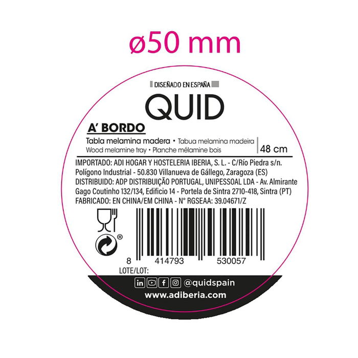 Tabla Corte Melamina A'Bordo Quid 45x17,5 cm