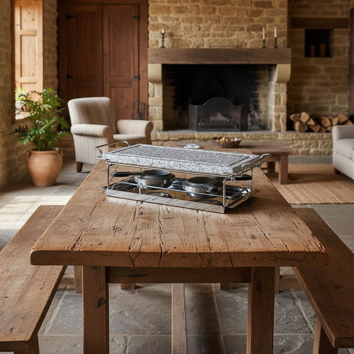 Piedra Asar 2 Quemadores Arbon Quid 33x15x1,8 cm