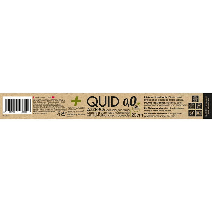 Quid Cacerola Azzero Acero Inoxidable 20x9,5 cm - 2,8 L