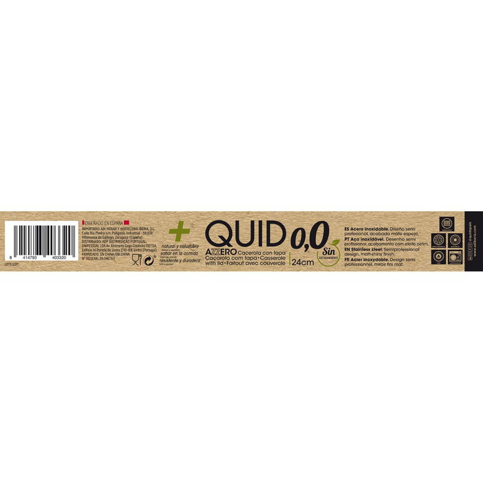 Quid Cacerola Azzero Acero Inoxidable 24x11,5 cm - 4,9 L