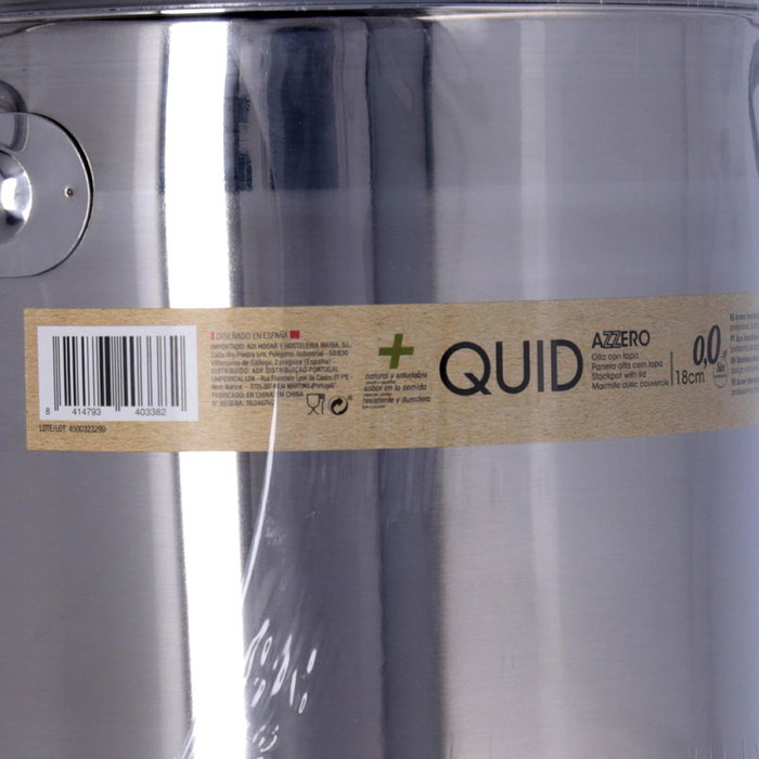 Quid Olla de Acero Inoxidable Azzero 18x16 cm - 3,8 L
