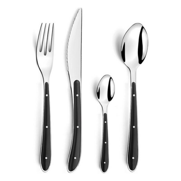 Amefa Set de 24 Cubiertos Bistro 1-2-3 Acero Inox Negro 1,5 mm Amefa Set de 24 Cubiertos Bistro 1-2-3 Acero Inox Negro 1,5 mm