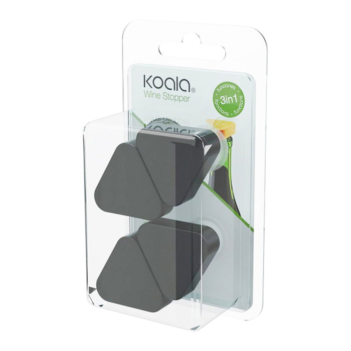 Koala Set 4 Tapones Antigoteo Bodega Blanco y Negro