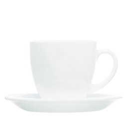 Luminarc Juego de 6 Tazas con Plato Carine Blanco 22 cL