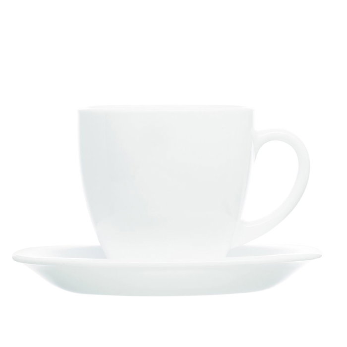 Luminarc Juego de 6 Tazas con Plato Carine Blanco 22 cL Luminarc Juego de 6 Tazas con Plato Carine Blanco 22 cL