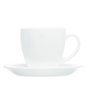 Luminarc Juego de 6 Tazas con Plato Carine Blanco 22 cL