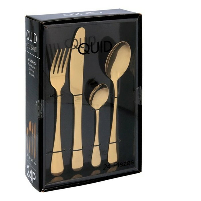 Quid Set de 24 cubiertos Celebrart QD Negro