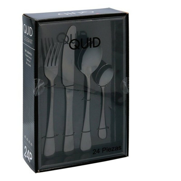 Quid Set de 24 cubiertos Celebrart QD Negro