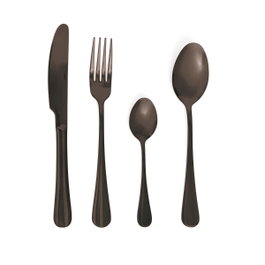 Quid Set de 24 Cubiertos Celebrart Negro 26 cm