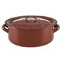 Quid Cacerola de Acero Esmaltado 28cm 7L con Tapa Marrón