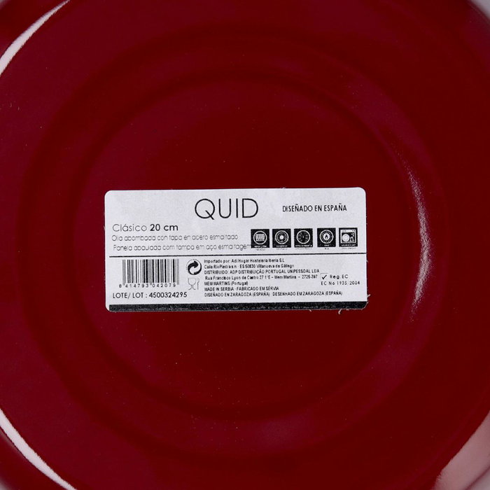 Olla Abombada Esmaltada Clasico Esmalte Quid 20 cm - 5 L