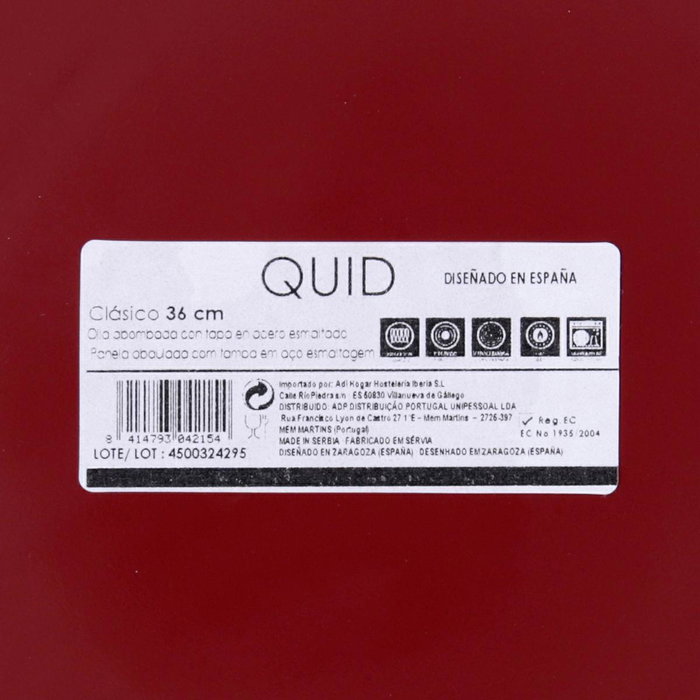 Olla Abombada Esmaltada Clasico Esmalte Quid 36 cm - 28 L