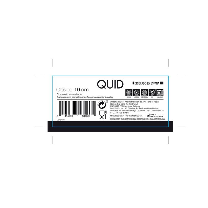 Quid Cacerola Acero Esmaltado Clasico Esmalte 10 cm - 0,3 L Marrón