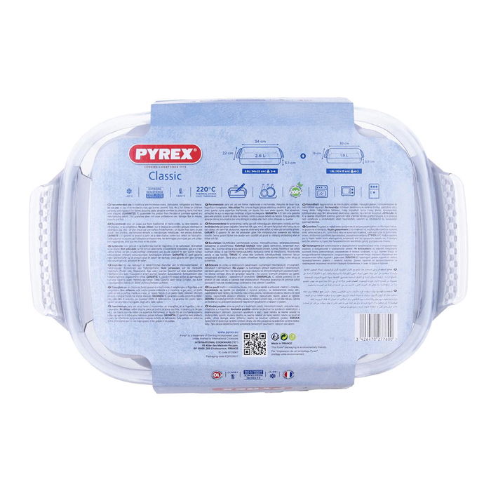 Fuente Rectangular Horno Boro Classic Pyrex® 35x24x8 cm