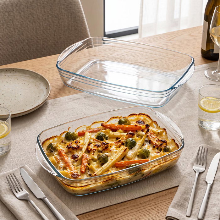 Pyrex® Fuente Rectangular Classic Transparente de Vidrio Pyrex® Fuente Rectangular Classic Transparente de Vidrio
