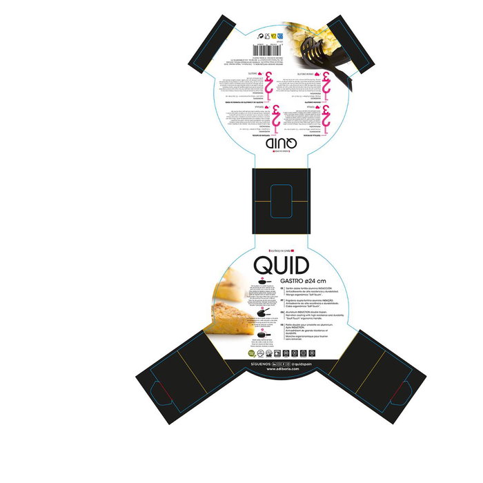 Sarten Doble Aluminio Estampado Gastro Fun Quid 24 cm