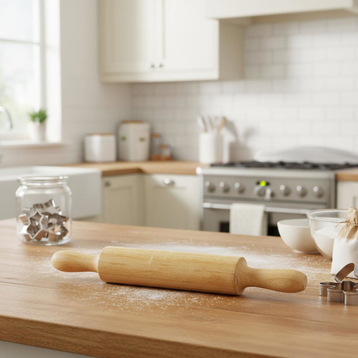 Rodillo Madera con Maza Grettel Quid 40 cm