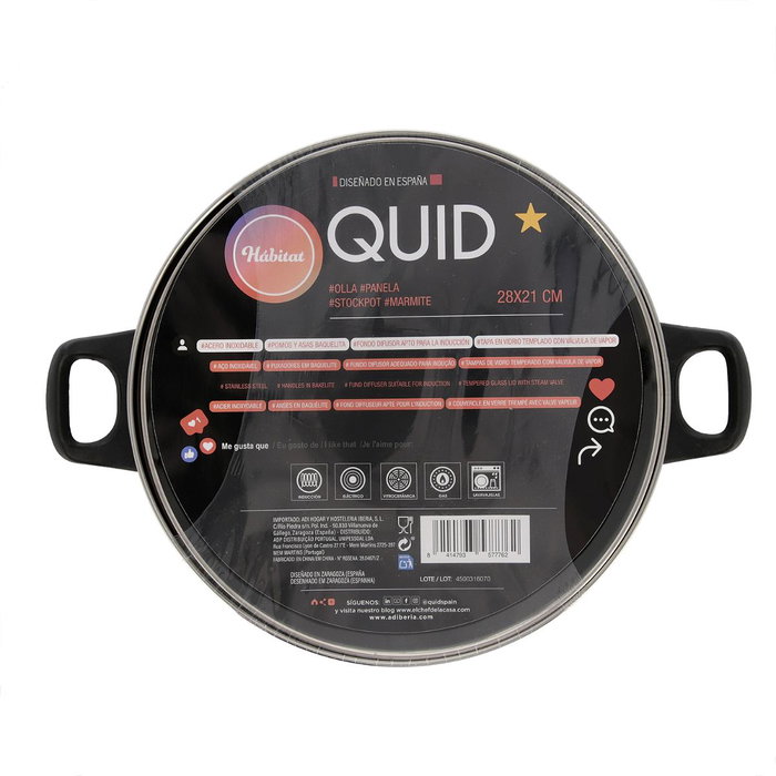 Quid Olla Habitat de Acero Inoxidable 28x21 cm - 12,9 L Quid Olla Habitat de Acero Inoxidable 28x21 cm - 12,9 L