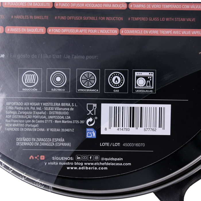 Quid Olla Habitat de Acero Inoxidable 28x21 cm - 12,9 L Quid Olla Habitat de Acero Inoxidable 28x21 cm - 12,9 L