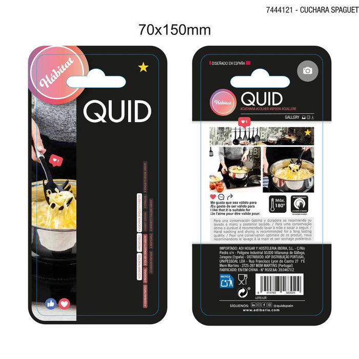 Cucharón Acero Inoxidable Habitat Quid 35x7x5 cm