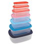 Quid Set de 7 Recipientes Rectangulares Habitat Azul