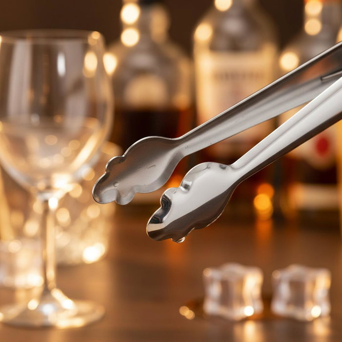 Quid Professional Pinza para el hielo INOXPREME de acero inoxidable