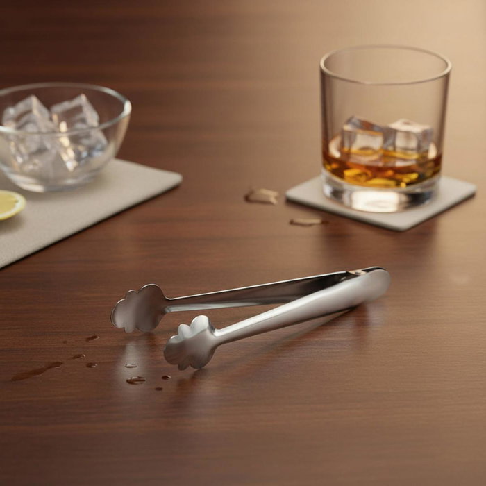 Quid Professional Pinza para el hielo INOXPREME de acero inoxidable