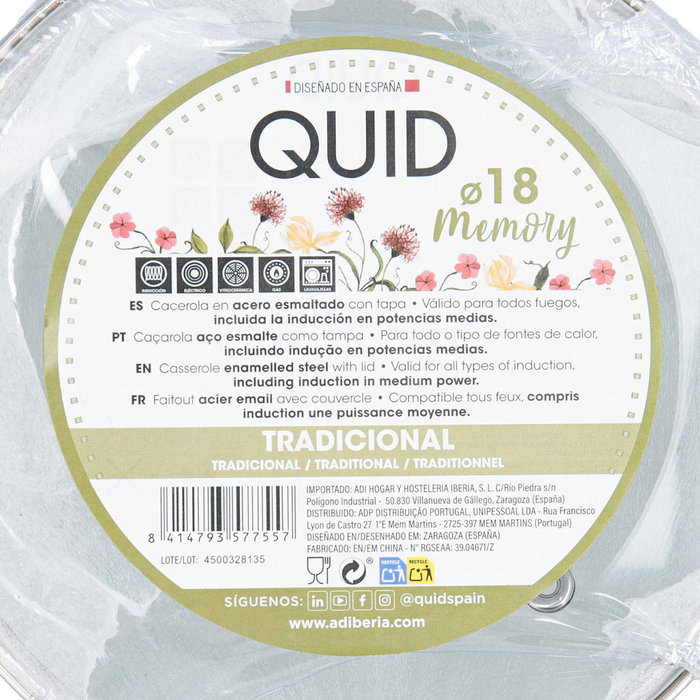 Cacerola Acero Esmaltado Memory Quid 18 cm - 200 cL