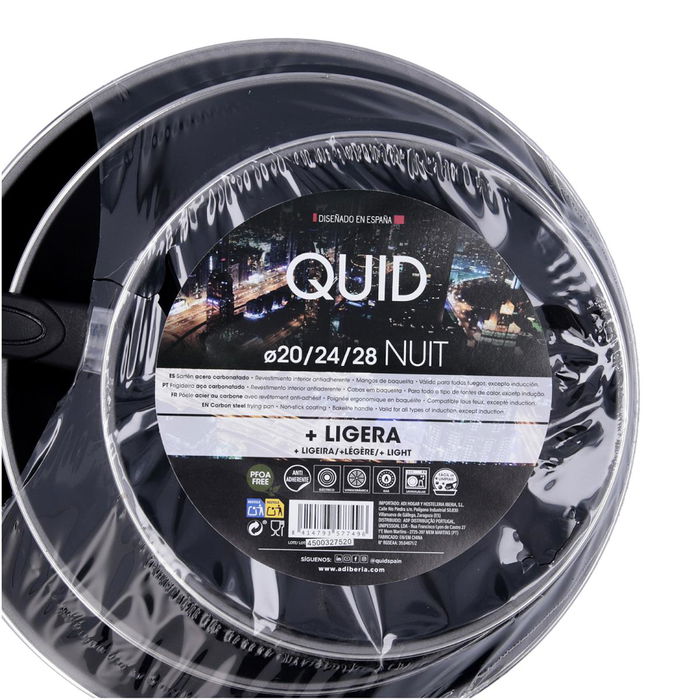 Set 3 Sartenes Aluminio Estampado Nuit Quid 20-24-28 cm