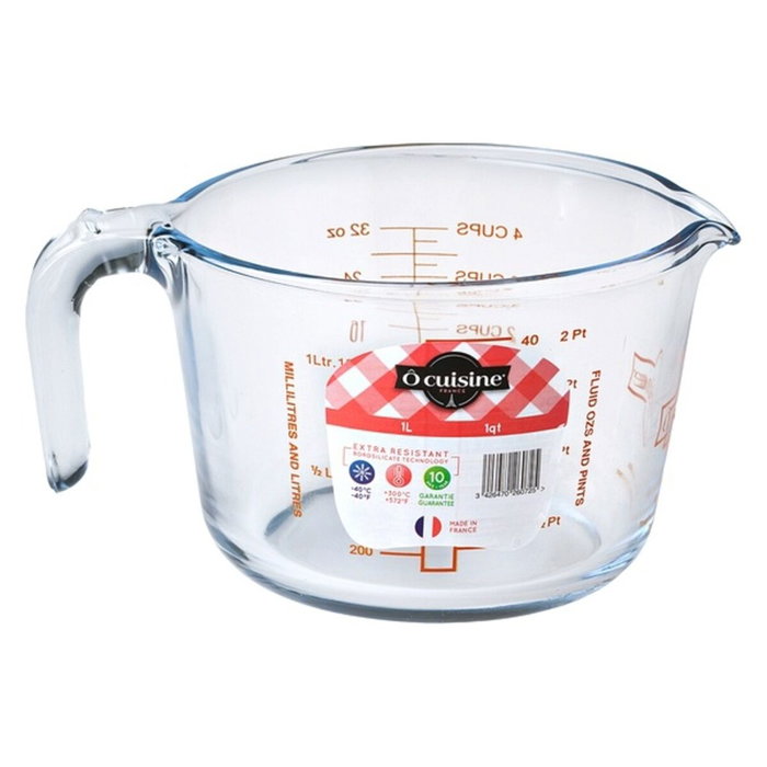 Ô Cuisine Jarra Medidora Boro Ocuisine Vidrio 0,25 L