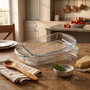 Ô Cuisine Set de 2 Fuentes Rectangulares de Vidrio Transparente