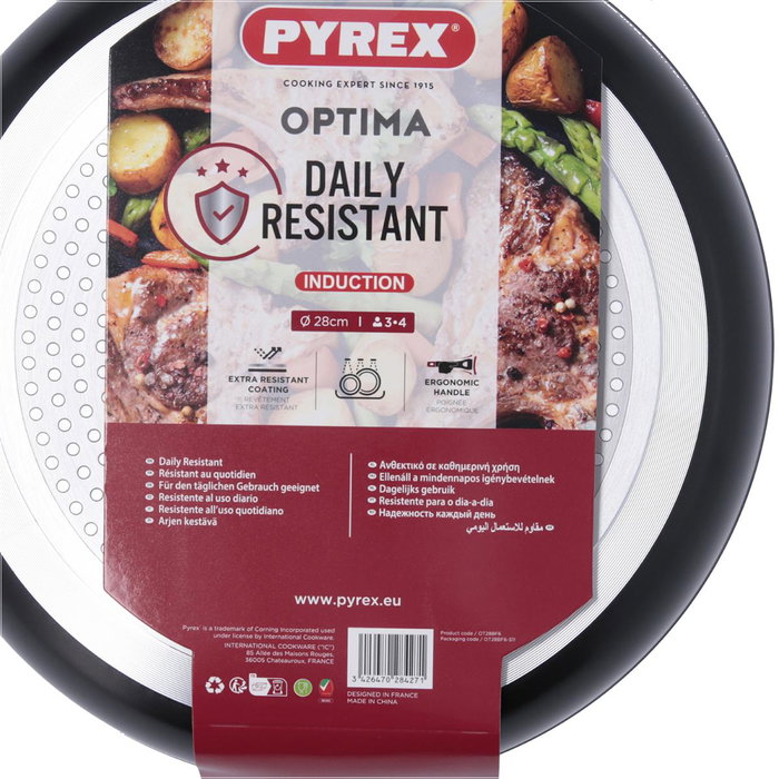 Pyrex Sartén Optima + de Aluminio Forjado 28 cm