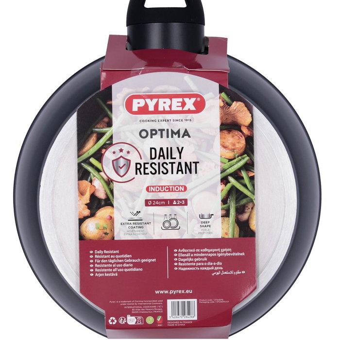Pyrex® Sartén Honda Optima + Aluminio Forjado 24 cm
