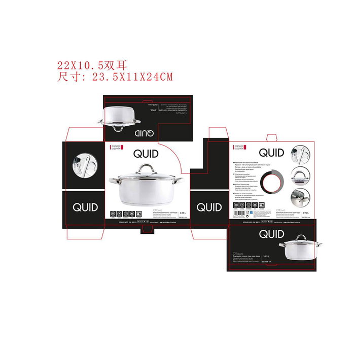 Cacerola Acero Inoxidable Ottawa Quid 22 cm - 3,6 L