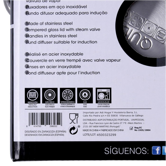 Quid Olla Ottawa de Acero Inoxidable 18 cm - 4 L