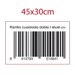Quid Parrilla Doble Acero Prepara Bbq 40x40 cm