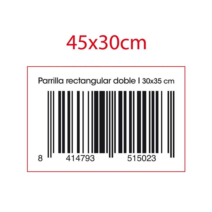 Parrilla Doble Acero Prepara Bbq Quid 30x35 cm Parrilla Doble Acero Prepara Bbq Quid 30x35 cm