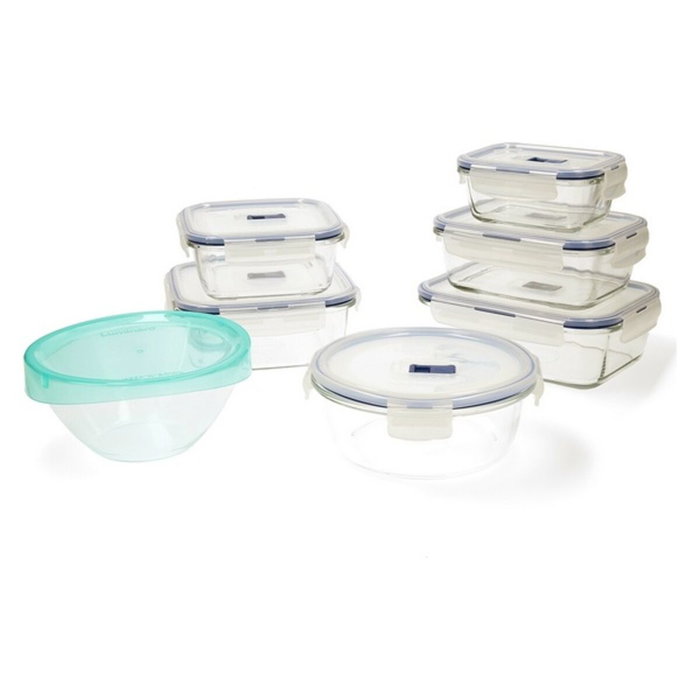 Luminarc Set 7 Recipientes Herméticos de Vidrio Pure Box Active Luminarc Set 7 Recipientes Herméticos de Vidrio Pure Box Active