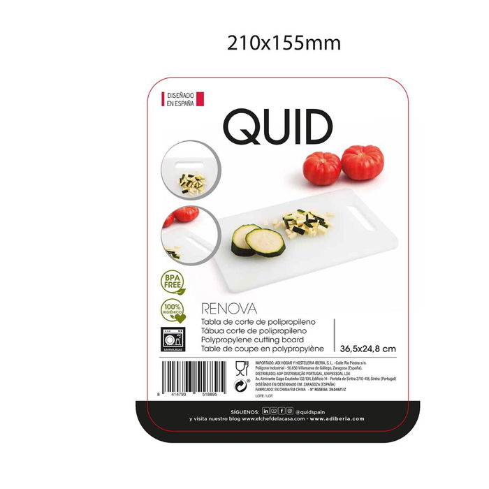 Tabla Corte Polipropileno Renova Quid 36,5x24,8x1 cm