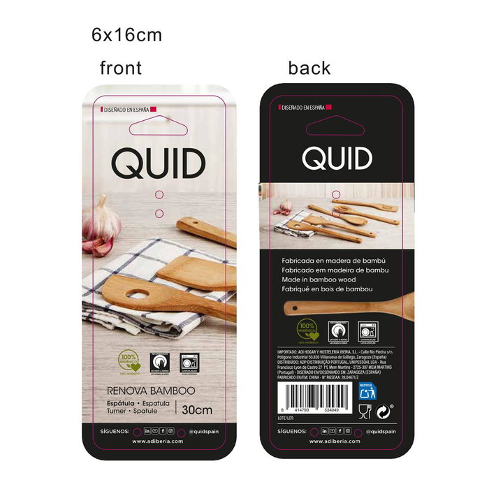 Espátula Bambú Renova Bamboo Quid 30 cm