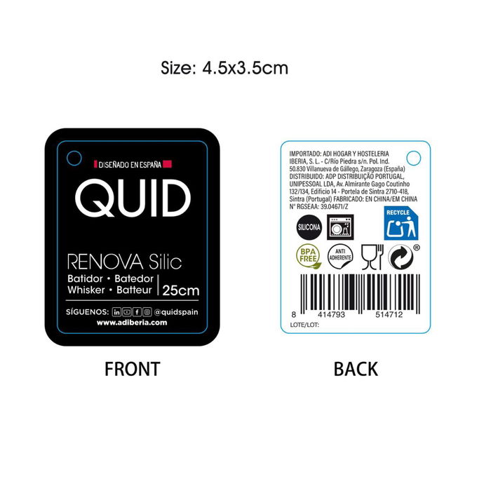 Batidor Silicona Renova Silic Quid 25 cm Batidor Silicona Renova Silic Quid 25 cm