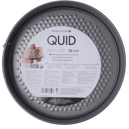 Quid Molde Redondo Desmontable Sweet Grey 26x6,8cm Negro