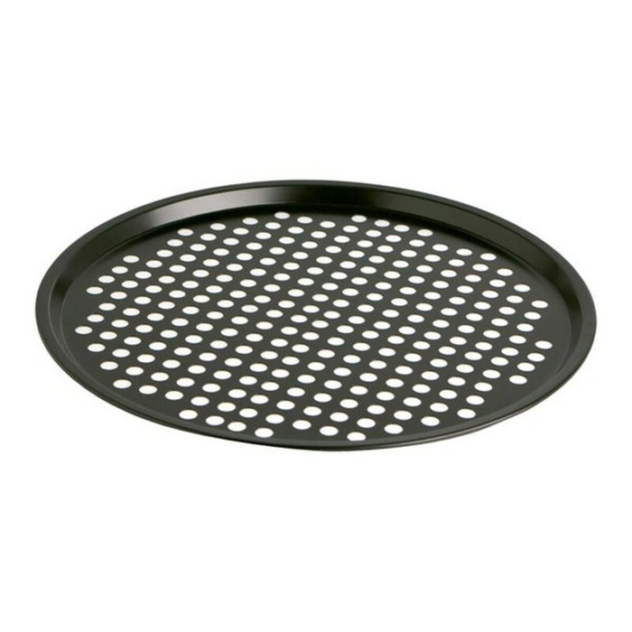 Quid Bandeja Pizza Acero Pintado Sweet Grey 30x0,9 cm Negro