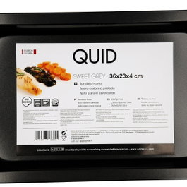 Quid Bandeja para horno Sweet Grey Negro 36x24x4 cm