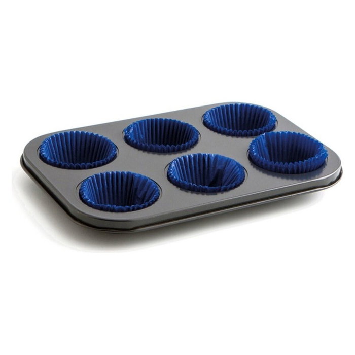 Quid Bandeja para 6 Cupcakes Sweet Grey de Acero Pintado