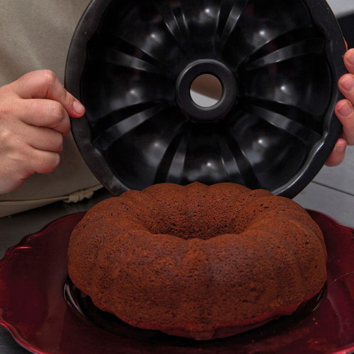 Molde Savarin Acero Pintado Sweet Grey Quid 26x8 cm