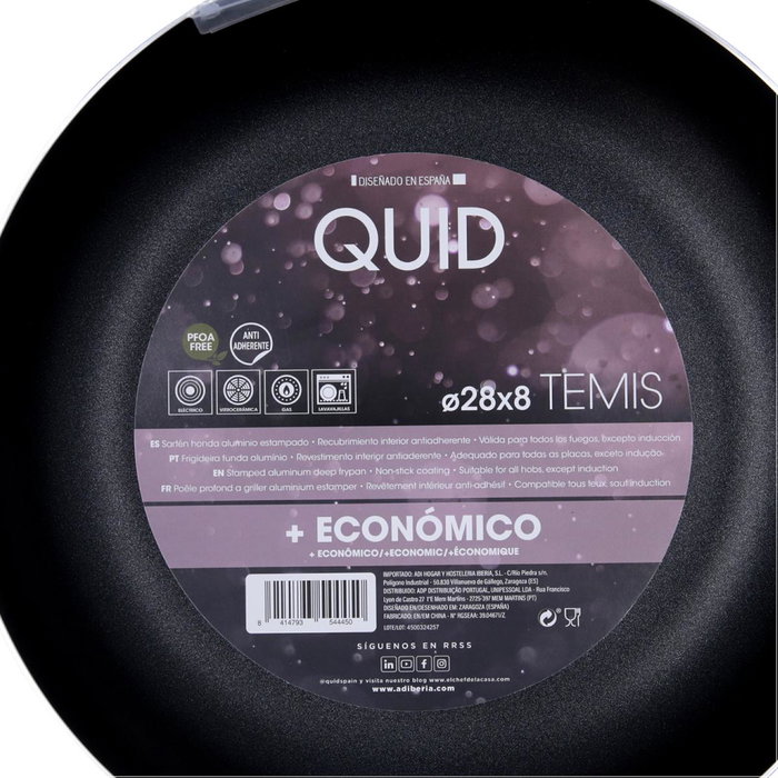 Sartén Honda de Aluminio Estampado Temis Quid 28x8,1 cm Sartén Honda de Aluminio Estampado Temis Quid 28x8,1 cm