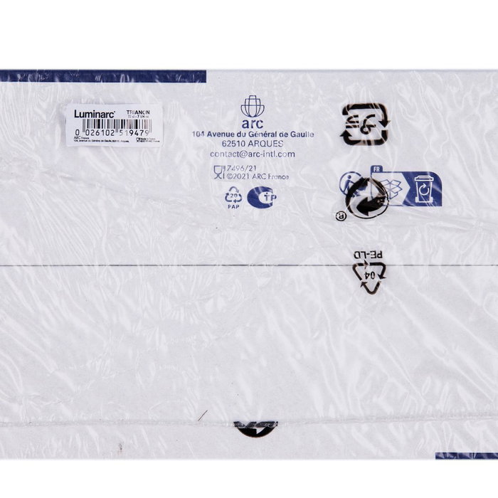 Set 6 Tazas con Plato Opal Trianon Luminarc 22 cL