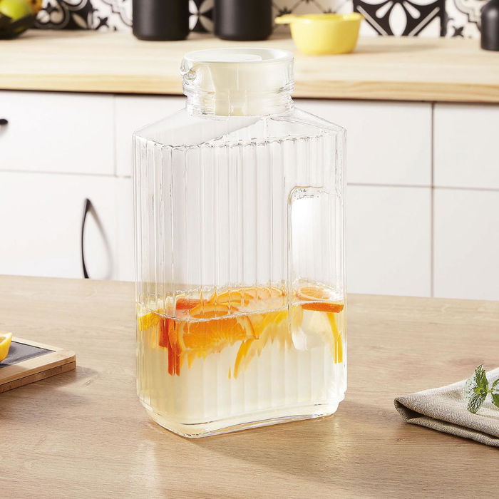 Botella Vidrio con Tapa Quadro Luminarc 2 L